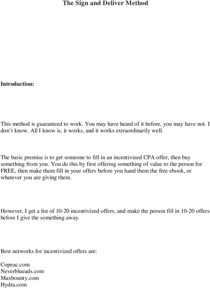 Product picture Sign and Delivered cash in your pocket!